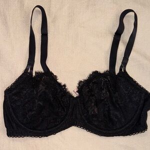 Black lace Balconette bra